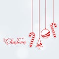 Chrismtas greeting design with hanging decorative elements