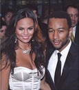 Chrissy Teigen and John Legend  in New York City in 2009 Royalty Free Stock Photo