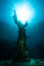 Christ of The Abyss statue in the Florida Keys Royalty Free Stock Photo