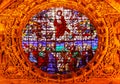 Christ Ascension Stained Glass Seville Cathedral Royalty Free Stock Photo