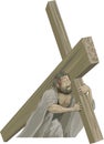 Christ bearing the cross Royalty Free Stock Photo