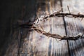 Christ Bloody Crown of Thorns with Specks of Dust Royalty Free Stock Photo