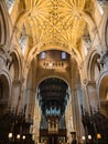 Christ Church Cathedral interior, Oxford University, England, UK Royalty Free Stock Photo