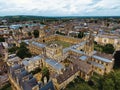 Christ Church College - Oxford University from above Royalty Free Stock Photo