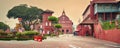 Christ Church Melaka, Malacca City, Malaysia. Panorama Royalty Free Stock Photo