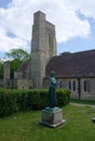 Bronze statue, Christ Church, Fairwarp, Sussex, UK