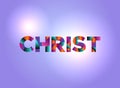 Christ Concept Colorful Word Art Illustration