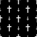 Christ cross Halloween icon vector seamless pattern isolated wallpaper background