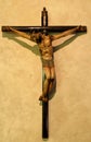 Christ on a cross in old mission Royalty Free Stock Photo