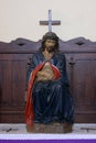 Christ crowned with a crown of thorns, statue in the Church of St. Margaret in Dubrava, Croatia Royalty Free Stock Photo