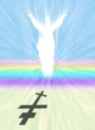 Christ and Easter symbol with Orthodox Cross Shadow Royalty Free Stock Photo