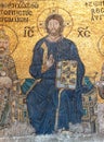 Christ enthroned, flanked by Constantine IX Monomachus