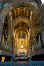 Christ fresco inside Monreale cathedral near Palermo, Sicily Royalty Free Stock Photo