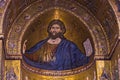 Christ fresco inside Monreale cathedral near Palermo, Sicily Royalty Free Stock Photo