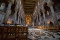 Christ fresco inside Monreale cathedral near Palermo Royalty Free Stock Photo