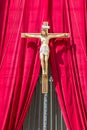 Christ in front of Basilica of St. Peter in Vatican Royalty Free Stock Photo