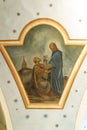 Christ Handing the Keys to St. Peter, a fresco at Saint Nicholas Church in Donja Zelina, Croatia