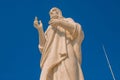 Christ of Havana is a statue by Jilma Madera that overlooks the bay in Havana, Cuba. Royalty Free Stock Photo