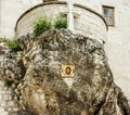 Christ icon on the rock in Ostrog orthodox monastery