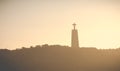 Christ the King in the evening, Lisbon, Portugal Royalty Free Stock Photo