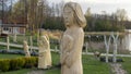 Christ the King Hill Sculpture Park in the Aglona, Latvia a Beautiful Nature Park Made of Wooden Sculptures in Honor of God Jesus