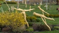 Christ the King Hill Sculpture Park in the Aglona, Latvia a Beautiful Nature Park Made of Wooden Sculptures in Honor of God Jesus