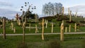 Christ the King Hill Sculpture Park in the Aglona, Latvia a Beautiful Nature Park Made of Wooden Sculptures in Honor of God Jesus