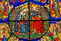 Christ Mary Stained Glass Santa Maria Novella Church Florence Italy