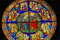 Christ Mary Stained Glass Santa Maria Novella Church Florence Italy