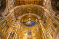 Christ Pantocrator mosaic inside Cathedral of Monreale.