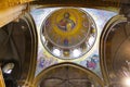 Christ Pantokrator in The Church of the Holy Sepulchre, Christ`s tomb, in the Old City of Jerusalem, Israel Royalty Free Stock Photo