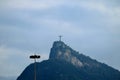 Christ the Redeemer, the Art Deco statue of Jesus Christ on Corcovado Mountain in Rio de Janeiro, Brazil Royalty Free Stock Photo
