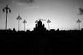 Christ the Redeemer Church in Moscow. Silhouette, Royalty Free Stock Photo