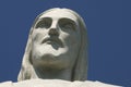 Christ the Redeemer at Corcovado Face Close-Up Royalty Free Stock Photo