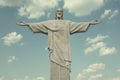 Christ the Redeemer Cristo Redentor statue in Rio de Janeiro, Brazil Royalty Free Stock Photo