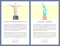 Christ Redeemer and Liberty Statues Promo Posters