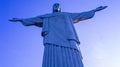 Christ the Redeemer with open arms. The most famous statue in the city of Rio de Janeiro Brazil Royalty Free Stock Photo