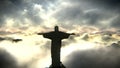 Christ the Redeemer in Rio de Janeiro. Aerial view video