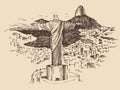 Christ the Redeemer Rio de Janeiro city, Brazil Royalty Free Stock Photo