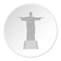 Christ the Redeemer statue icon circle