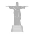 Christ the Redeemer statue icon isolated
