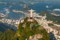 Christ the Redeemer statue on the top of a mountain, Rio De Janeiro, Brazil Royalty Free Stock Photo