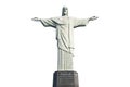 Christ the Redeemer Statue on White Backgroung, Rio de Janeiro, Brazil Royalty Free Stock Photo