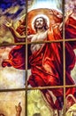 Christ Rising Ascension Stained Glass Cathedral Berlin Germany Royalty Free Stock Photo