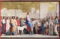 Christ`s Entrance to Jerusalem by Hippolyte Flandrin in Saint-Germain-des-PrÃÂ©s, Paris Royalty Free Stock Photo