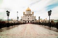 Christ the Savior Cathedral - the main cathedral of the Russian Royalty Free Stock Photo
