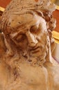 Christ wooden statue detail Royalty Free Stock Photo
