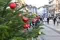 Christmas tree in Bad Ischl district Gmunden, Upper Austria Royalty Free Stock Photo