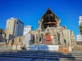 Christchurch Cathedral damged by earthquake Royalty Free Stock Photo