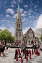 Christchurch Cathedral before the Earth quake Royalty Free Stock Photo